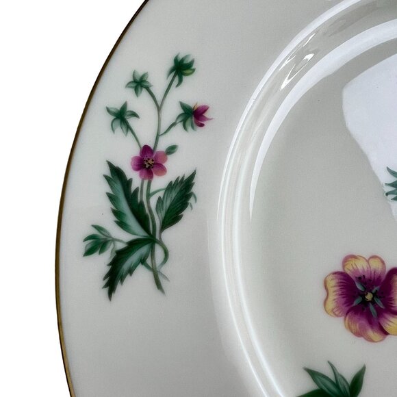 Lenox China Country Garden W302 Replacement Dinner Plate 10 3/4" Cream Gold Trim - Picture 10 of 12